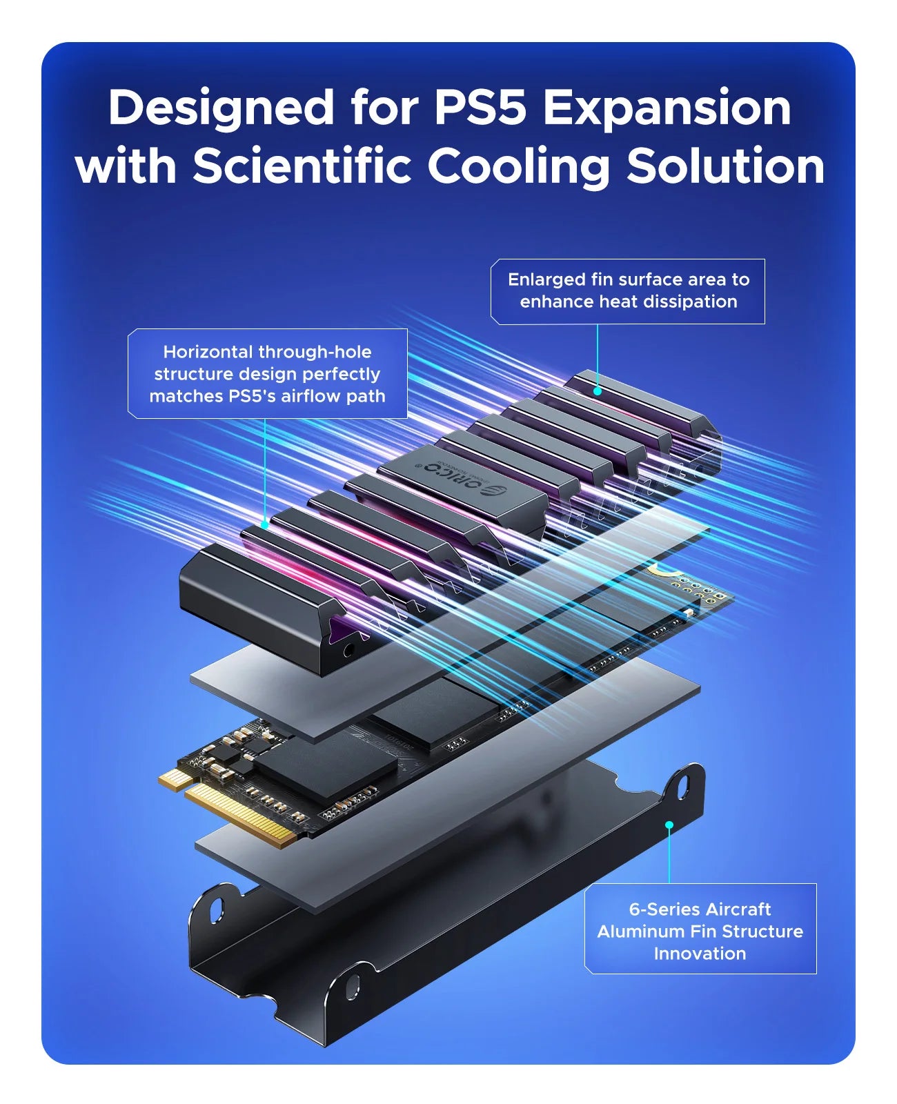 ORICO NVMe Gen4 PCIe M.2 2280 Gaming SSD with Heatsink