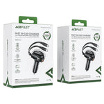 ACEFAST 53W Dual Port Car Charger with Retractable USB-C Cables