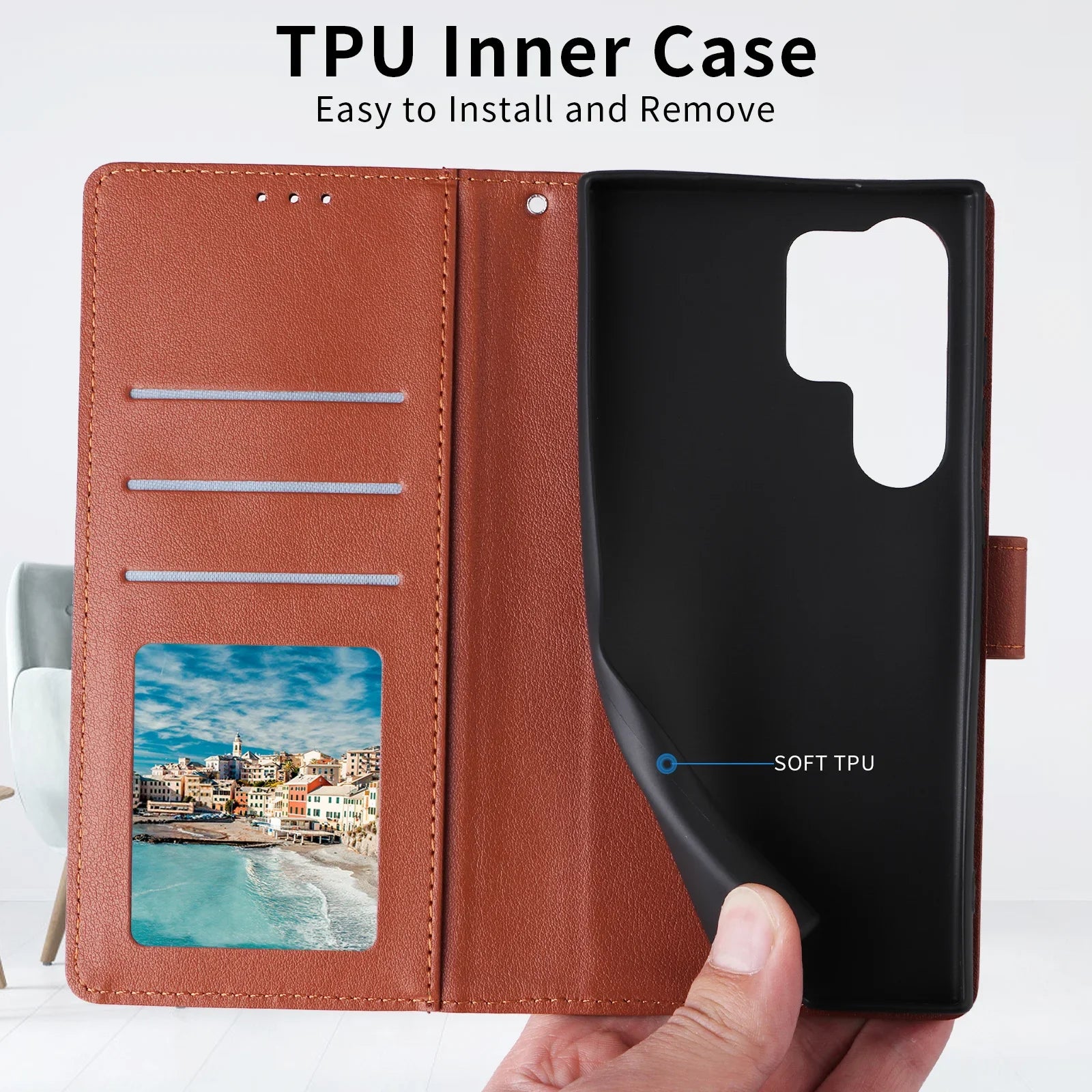 Protective Flip Wallet Case for Samsung Galaxy S25 Series