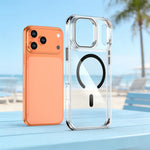 iPhone 17 Series Transparent MagSafe Case with Hidden Lens Stand