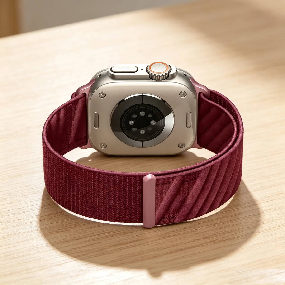 Quilted Nylon Velcro Watch Band for Apple Watch