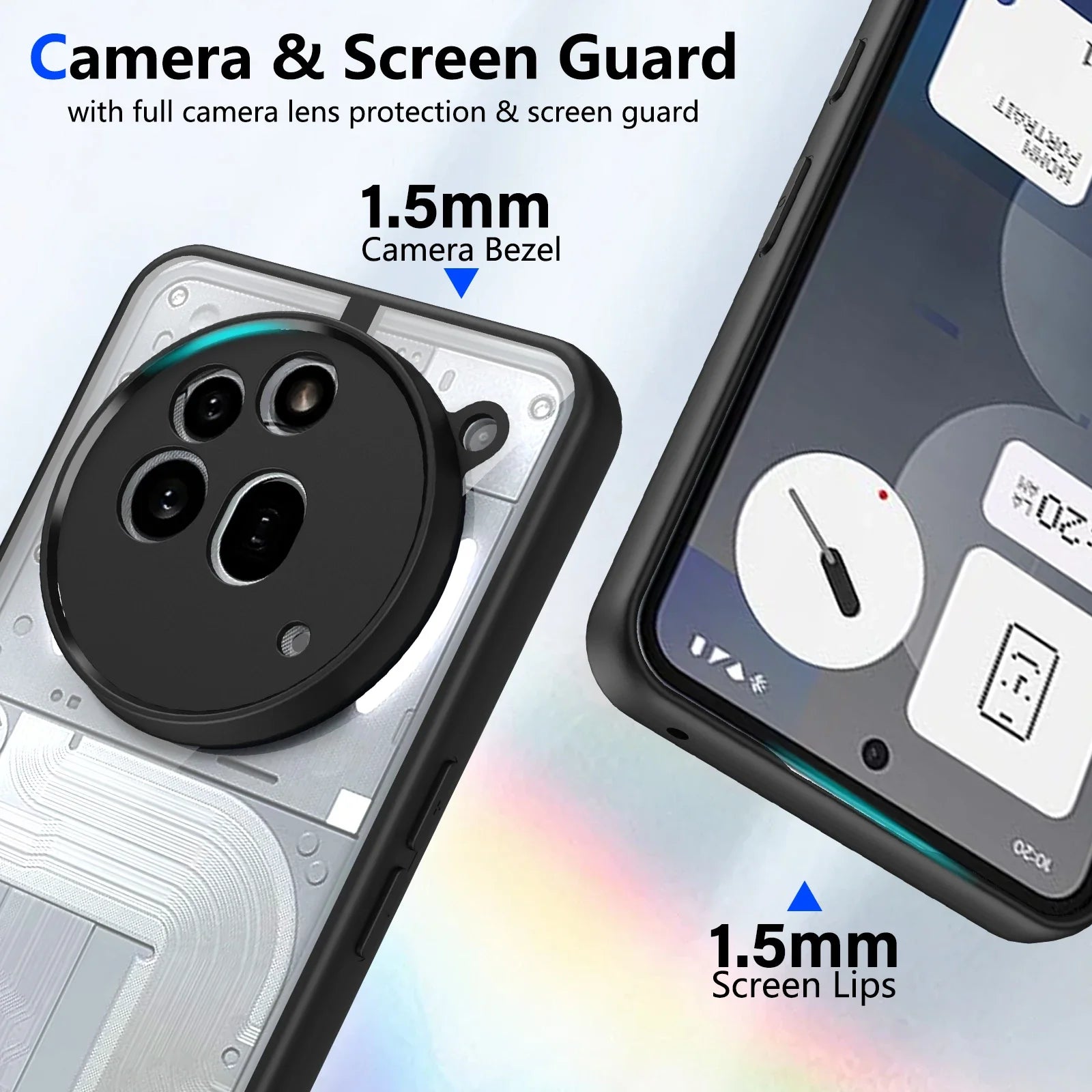 Slim TPU Protective Case with Hard Back & Camera Guard for Nothing Phone 3a / 3a Pro