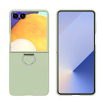 Elegant Matte PC Phone Case with Ring Holder for Samsung Galaxy Z Flip 7