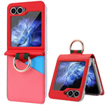 Fashionable Hit Color Leather Case for Samsung Galaxy Z Flip 6