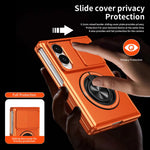 Shockproof Sliding Camera Protection Case with 360° Rotating Magnetic Ring Stand for Samsung Galaxy Z Fold 8