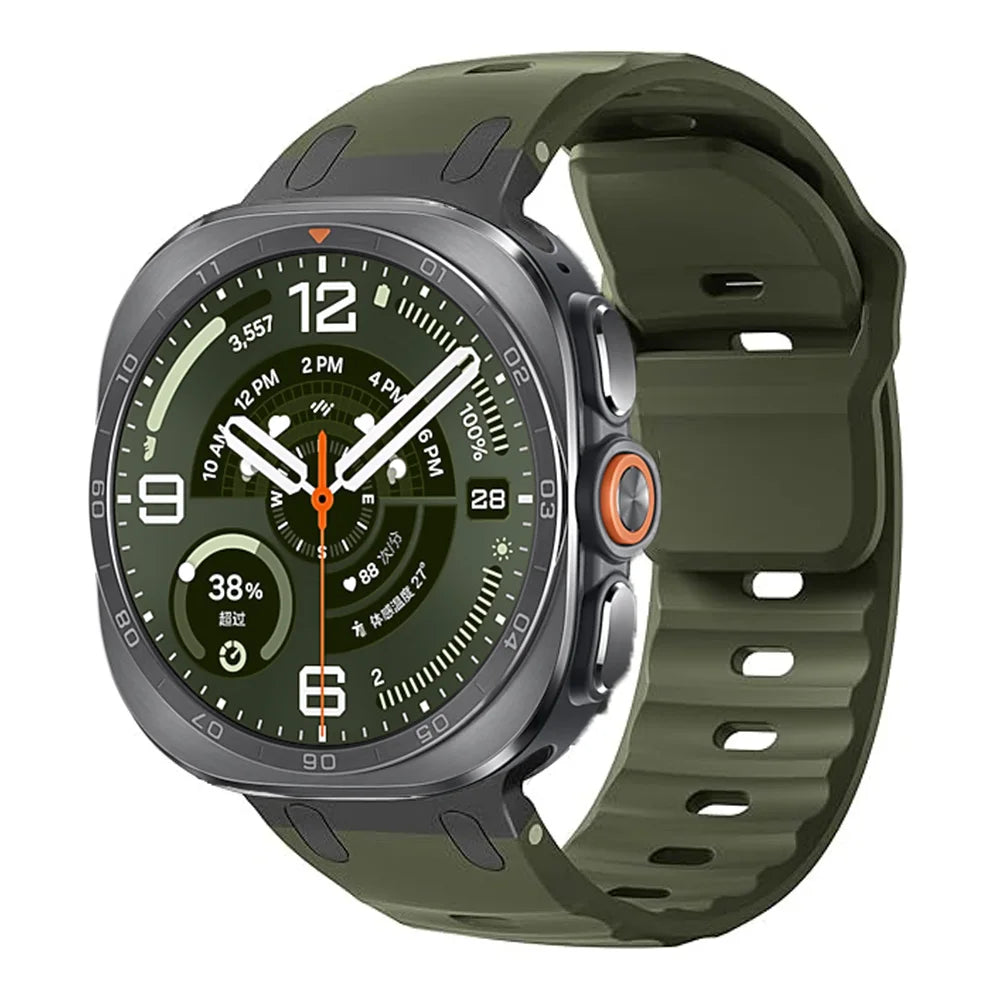 Perforated Silicone Watch Band for Samsung Galaxy Watch Ultra 2