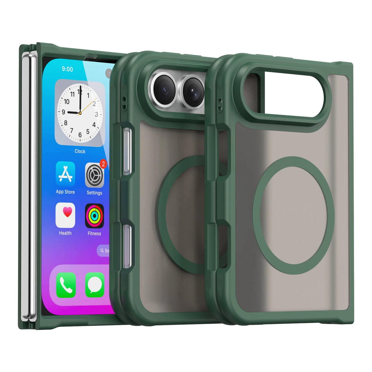 Translucent Frosted MagSafe Case with Raised Camera Protection for iPhone Duo