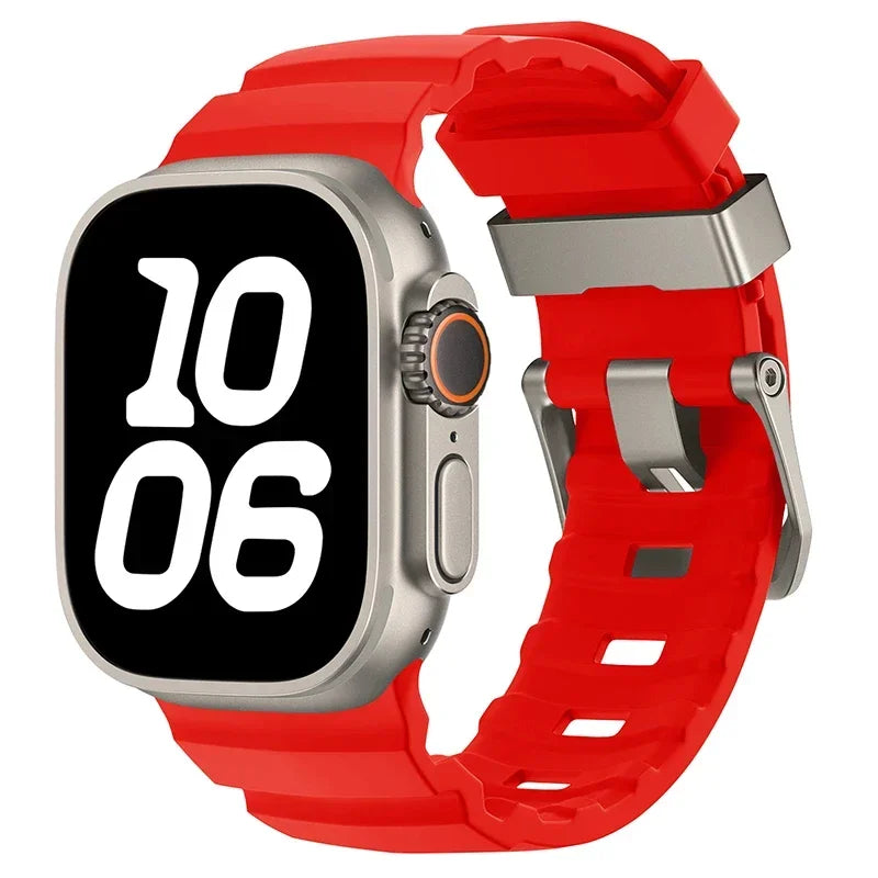 Durable Silicone Sport Strap for Apple Watch