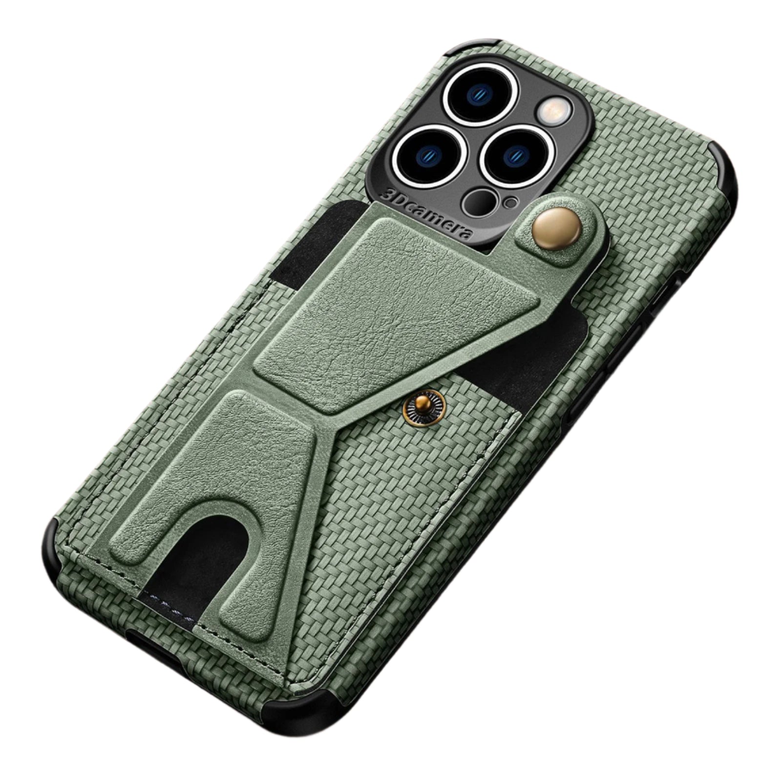 Slim Carbon Fiber Leather Wallet Flip Case with Card Holder for iPhone 14 Series