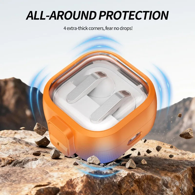 Anti-Scratch Transparent Case with Bracket for Samsung Galaxy Buds 4 Pro