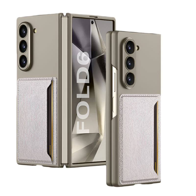 Samsung Galaxy Z Fold 6 Leather Wallet Case with Built In Card Holder