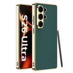 Luxury Electroplated Leather Case for Samsung Galaxy S26 Ultra