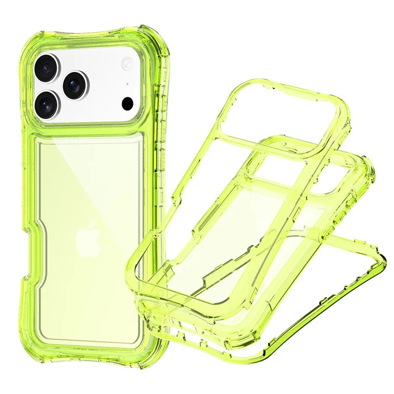 Drop-Resistant Clear Armor Case with Four-Corner Airbags for iPhone 17 Series