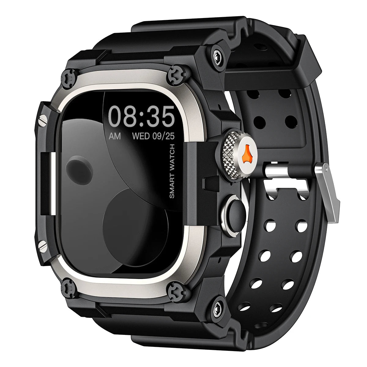Silicone Rugged Strap with Metal Case for Apple Watch Ultra 2