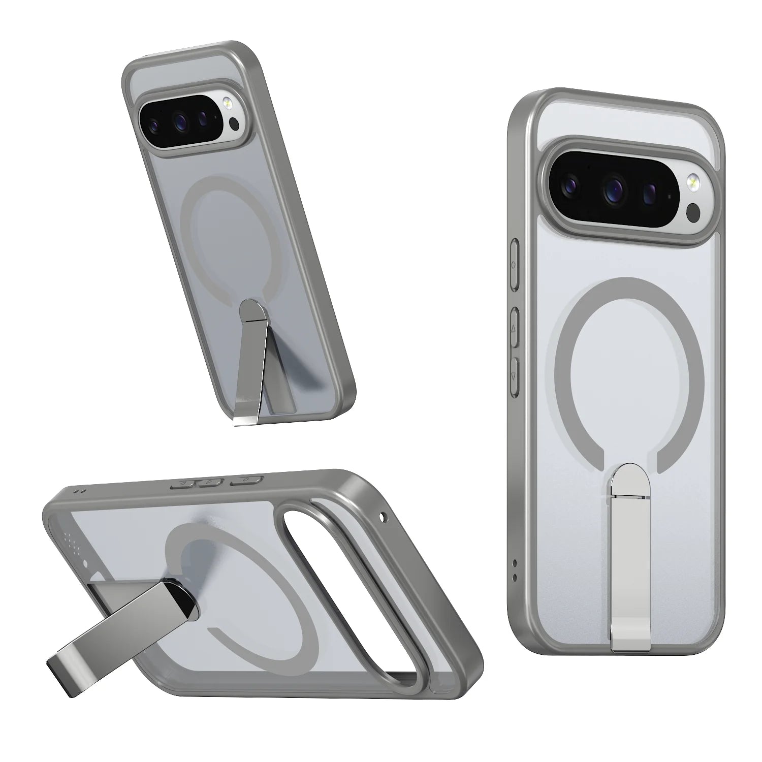 Luxury Protective Magnetic Case with Kickstand for Google Pixel 9 Series