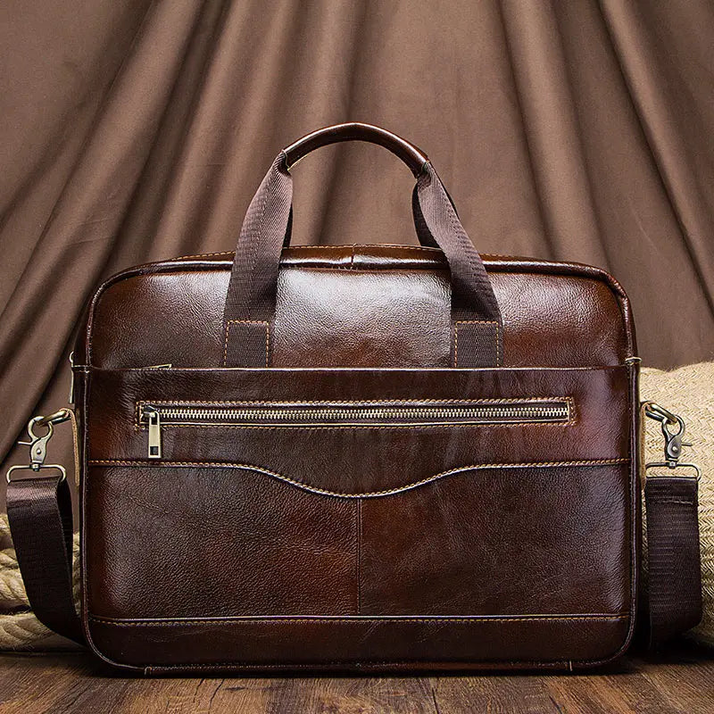 Premium Leather Laptop Briefcase