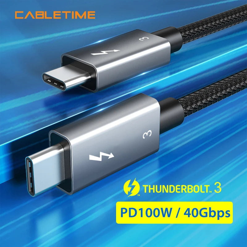 CABLETIME Thunderbolt 3 Fast Charge USB-C Cable