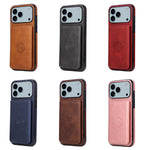 Anti-Theft Leather Folio Wallet Case for iPhone 17 Series