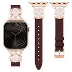 Elegant Leather Bracelet Strap for Apple Watch Series 10