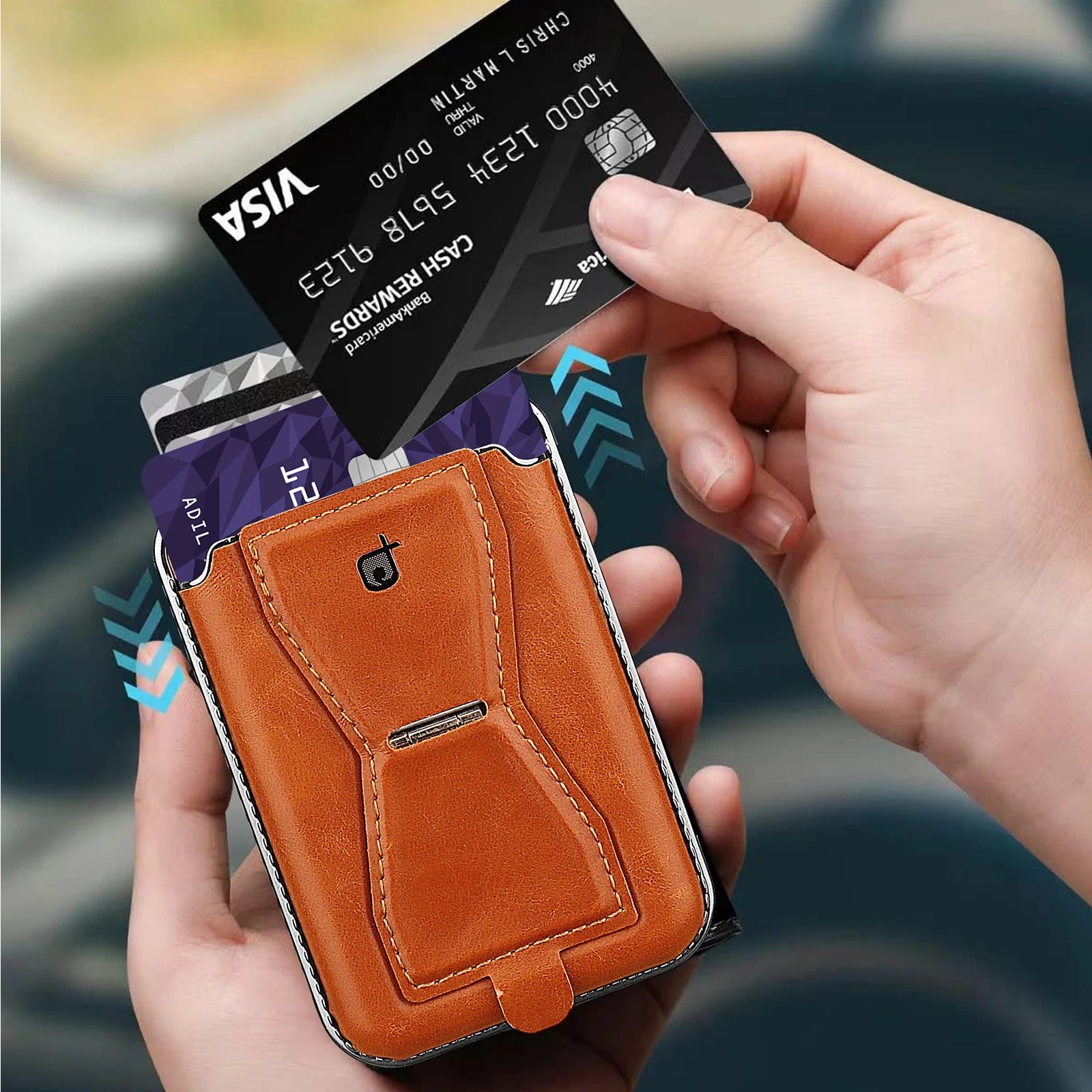 Shockproof Magnetic Leather Case with Removable Card Holder for Samsung Galaxy S26 Series