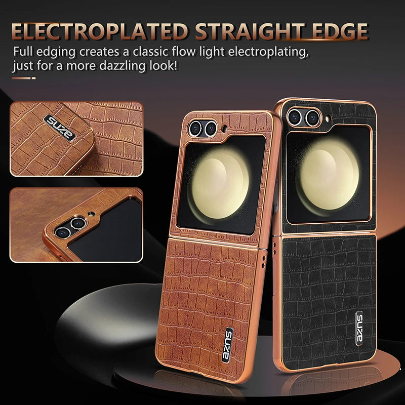 Skin-Feel Crocodile Texture Shockproof Case for Samsung Galaxy Z Flip 6