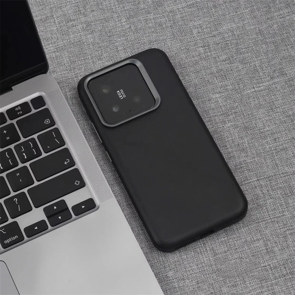 Luxury Business Retro PU Leather Shockproof Magnetic Case for Xiaomi 15 Series