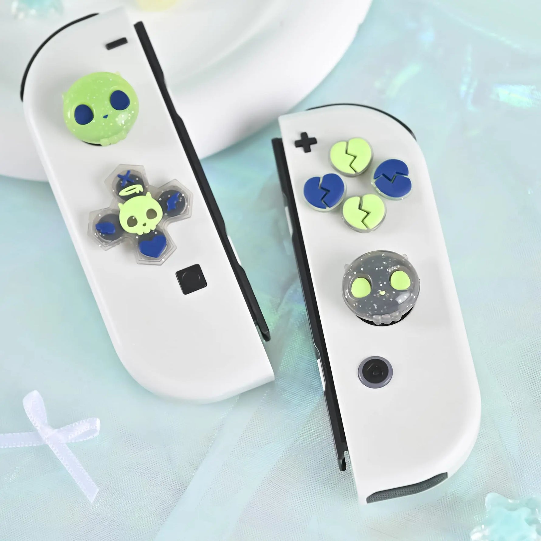 Silicone Cross D-Pad Button Caps Set for Nintendo Switch/OLED Joy-Con
