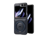 Samsung Galaxy Z Flip 6 Leather Magnetic Phone Case with Ring Holder