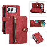 Leather Crossbody Wallet Case with 9 Card Slots for iPhone Duo
