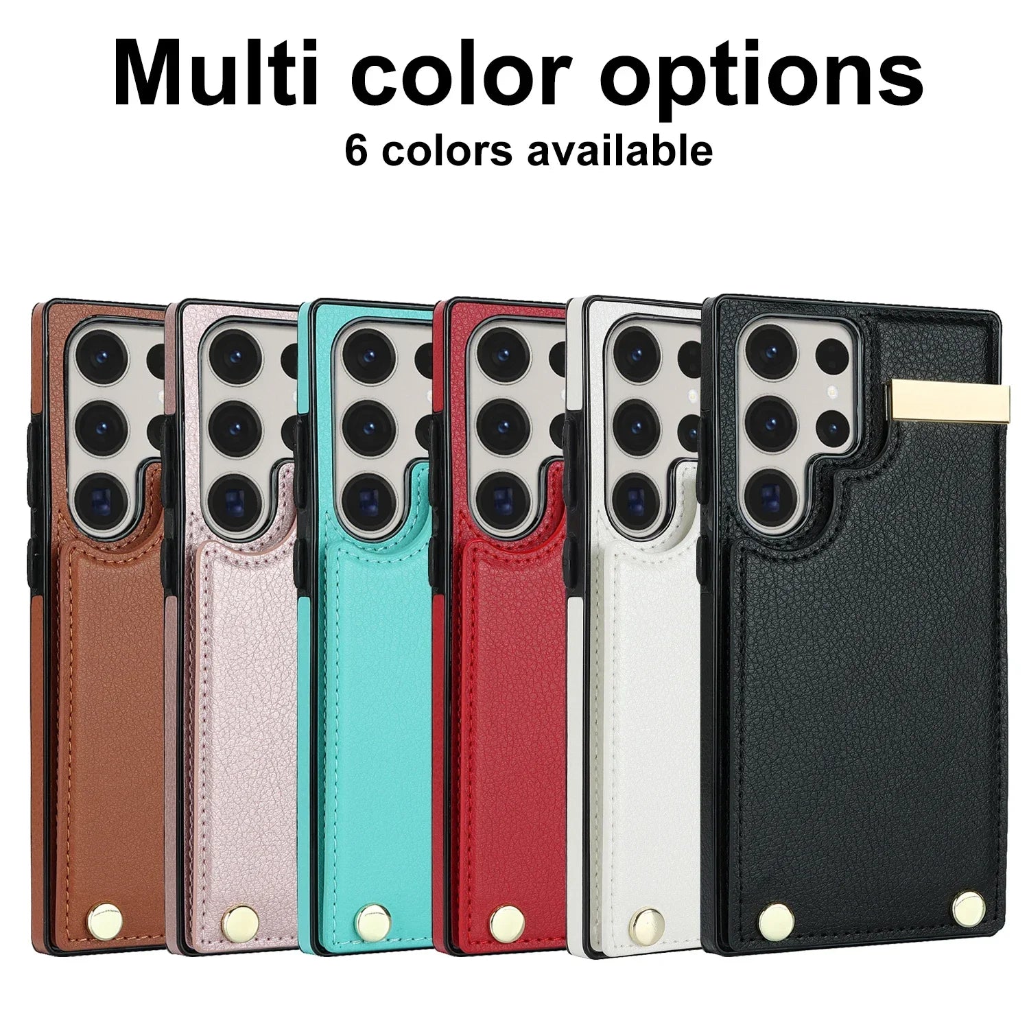 Premium PU Leather Wallet Case with Card Slot for Samsung Galaxy S24 Series