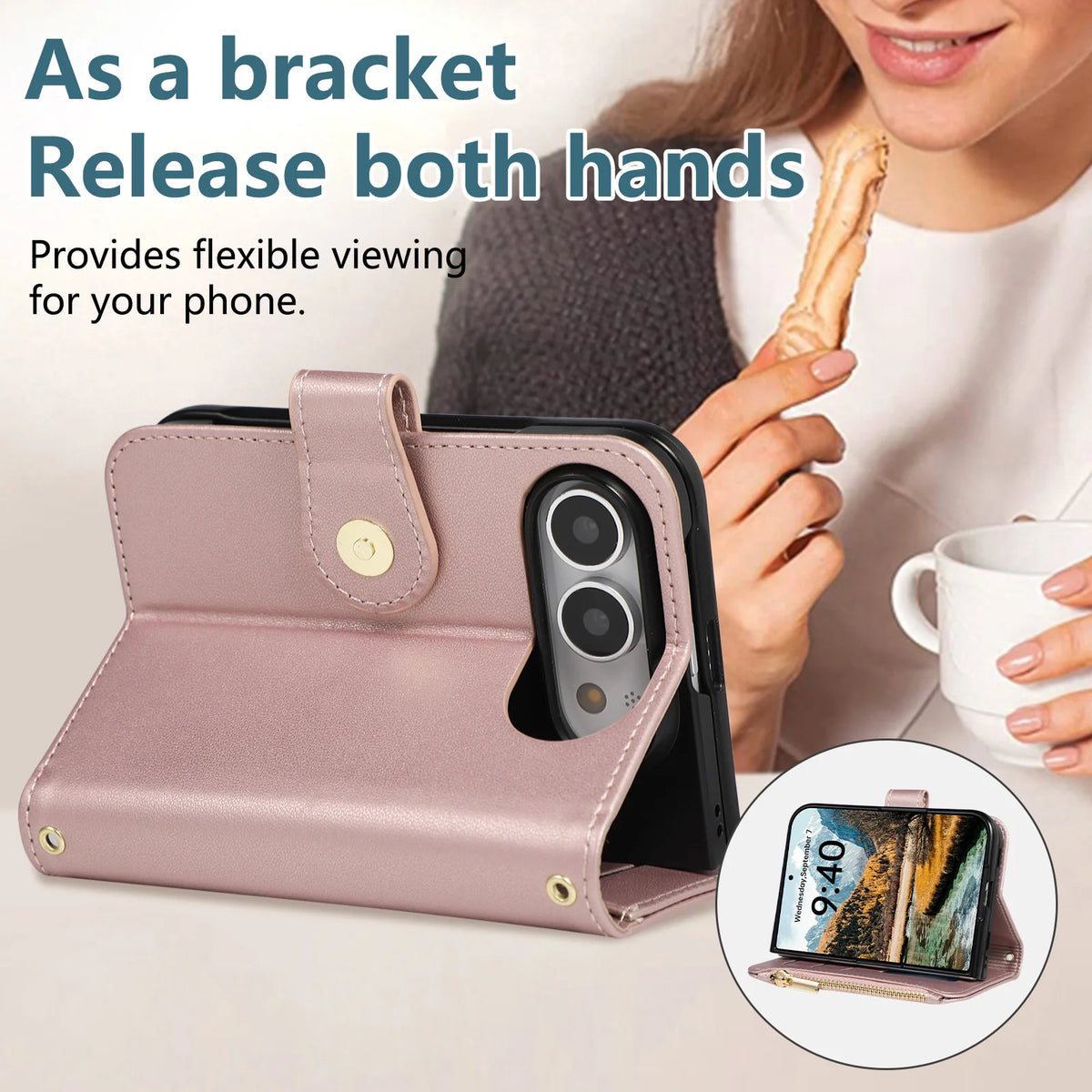 Quilted Diamond Leather Crossbody Wallet Case with Long Adjustable Lanyard Strap for iPhone Duo