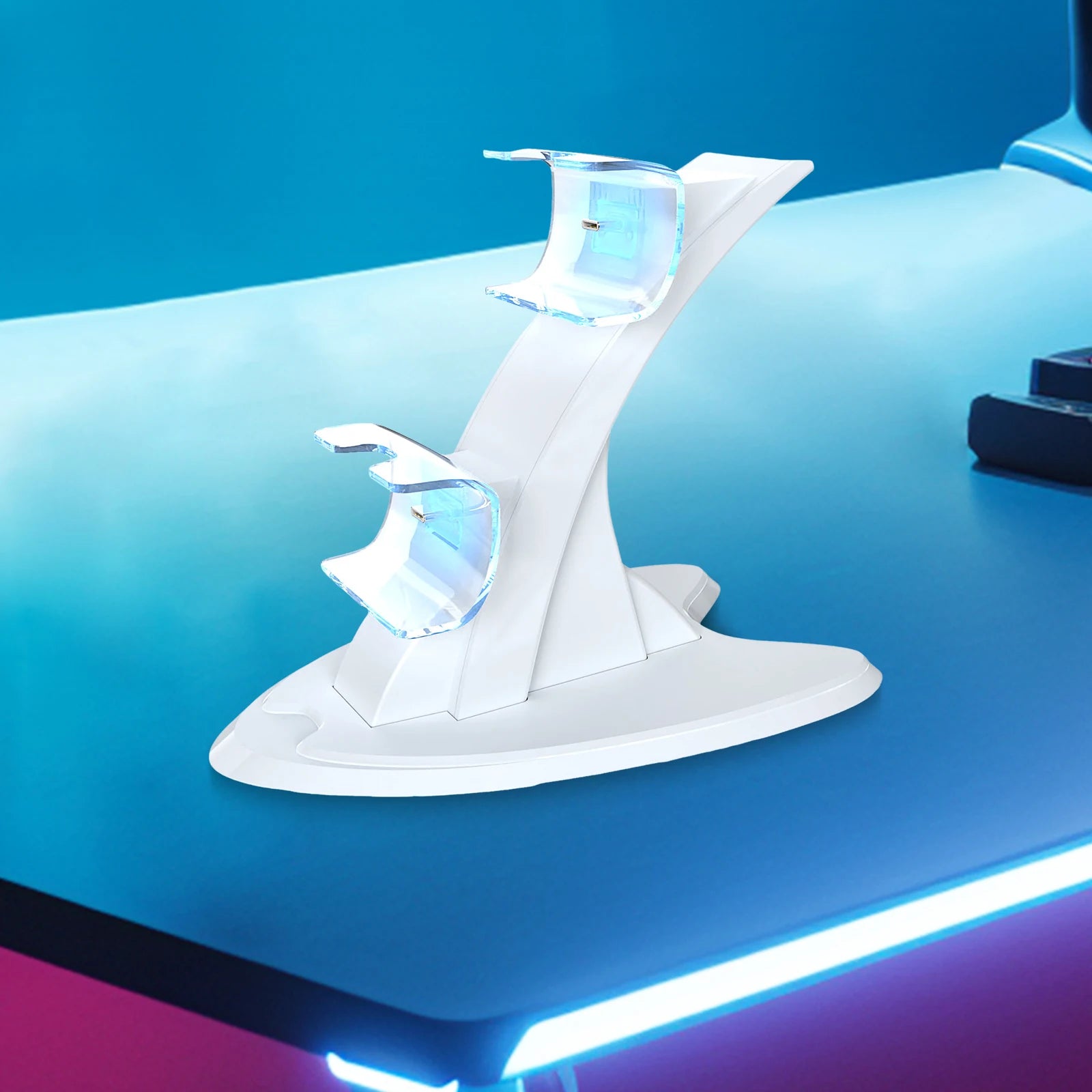 Dual-Port Charging Station for PlayStation 5 Gamepads with Light Indicator