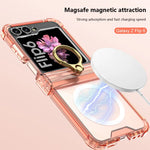 Samsung Galaxy Z Flip 6 Hinge Protective Magnetic Case with Ring Holder