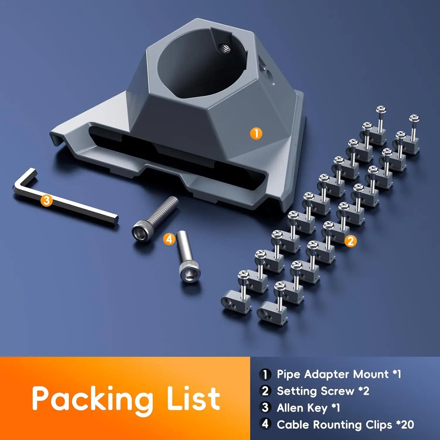 Adjustable 360° Starlink Gen 3 Bracket with Integrated Pipe Adapter Base