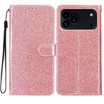 Glitter Magnetic Cards Slot Leather Wallet Case For iPhone 17 Series