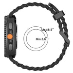 Perforated Silicone Watch Strap with Adjustable Fit for Samsung Galaxy Watch 9