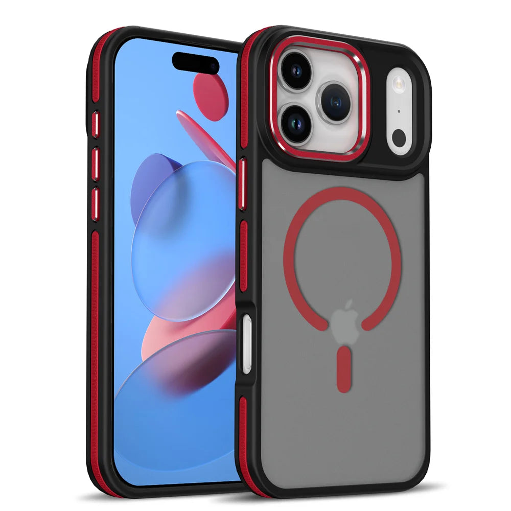 Colorful Border Shockproof MagSafe PC Case for iPhone 17 Series