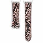 Genuine Leather Snake Pattern Bracelet Strap for Samsung Galaxy Watch 8 & Galaxy Watch 8 Classic