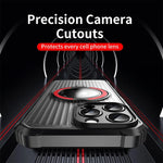 Military Grade Shockproof Armor MagSafe Case with 360° Ring Stand for iPhone 15 Series