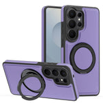 Samsung Galaxy S26 Series Leather Case with Rotating Ring Bracket