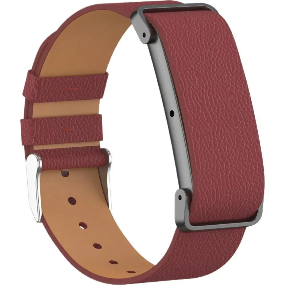 Litchi Leather Band with Sliding Metal Frame for Google Fitbit Air