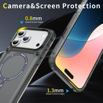 Armor Shockproof MagSafe Case with TPU Frame & Translucent Acrylic Back for iPhone 17 Series