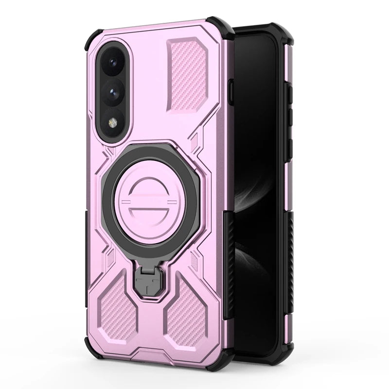 Rugged Protective Case with Metal Magnetic Holder Ring for OnePlus Nord 5