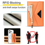 Luxury Leather Magnetic Wallet with Card Holder and Kickstand