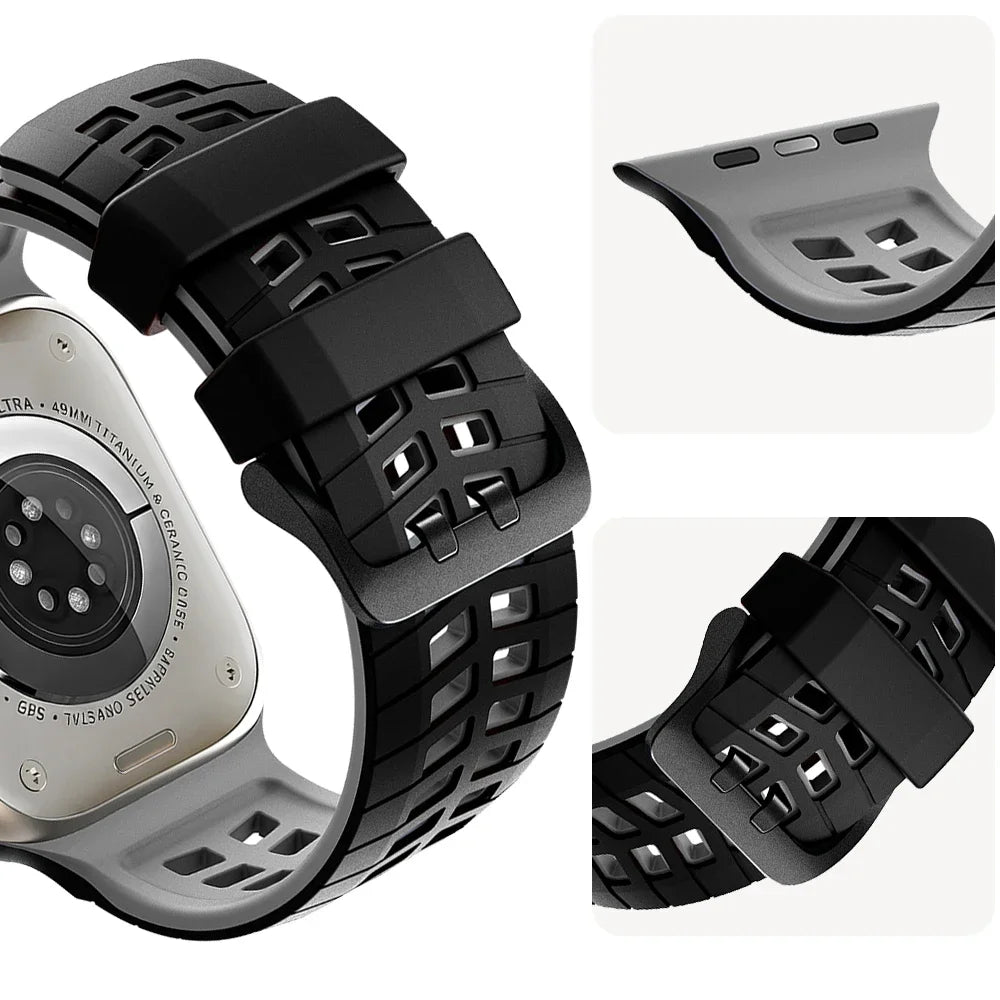 Breathable Sport Silicone Band for Apple Watch