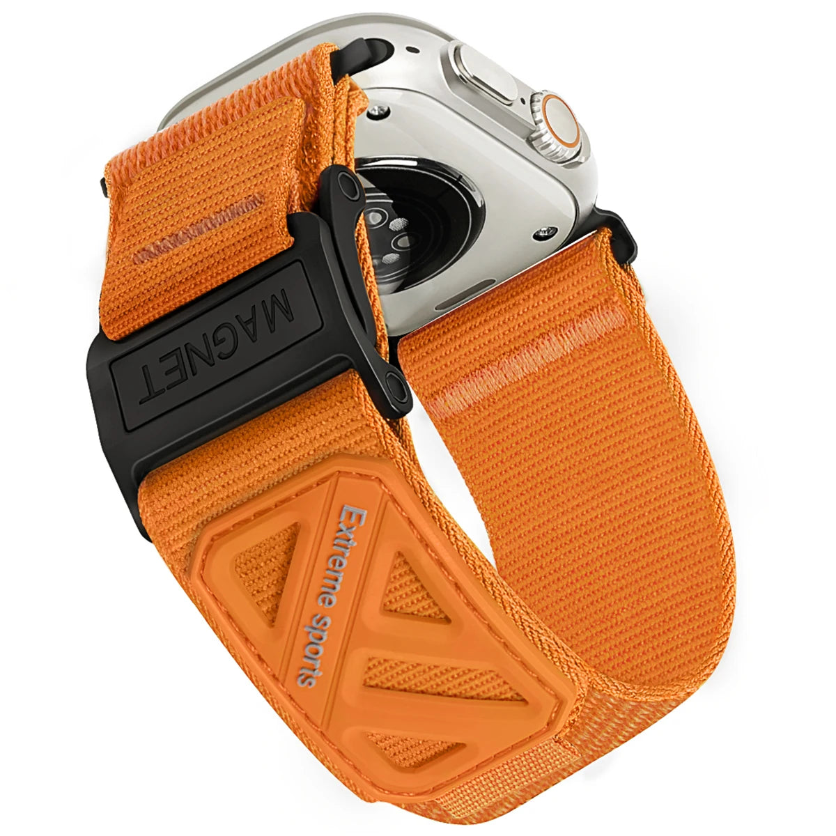 Nylon Magnetic Slide Buckle Band with Titanium Closure for Apple Watch