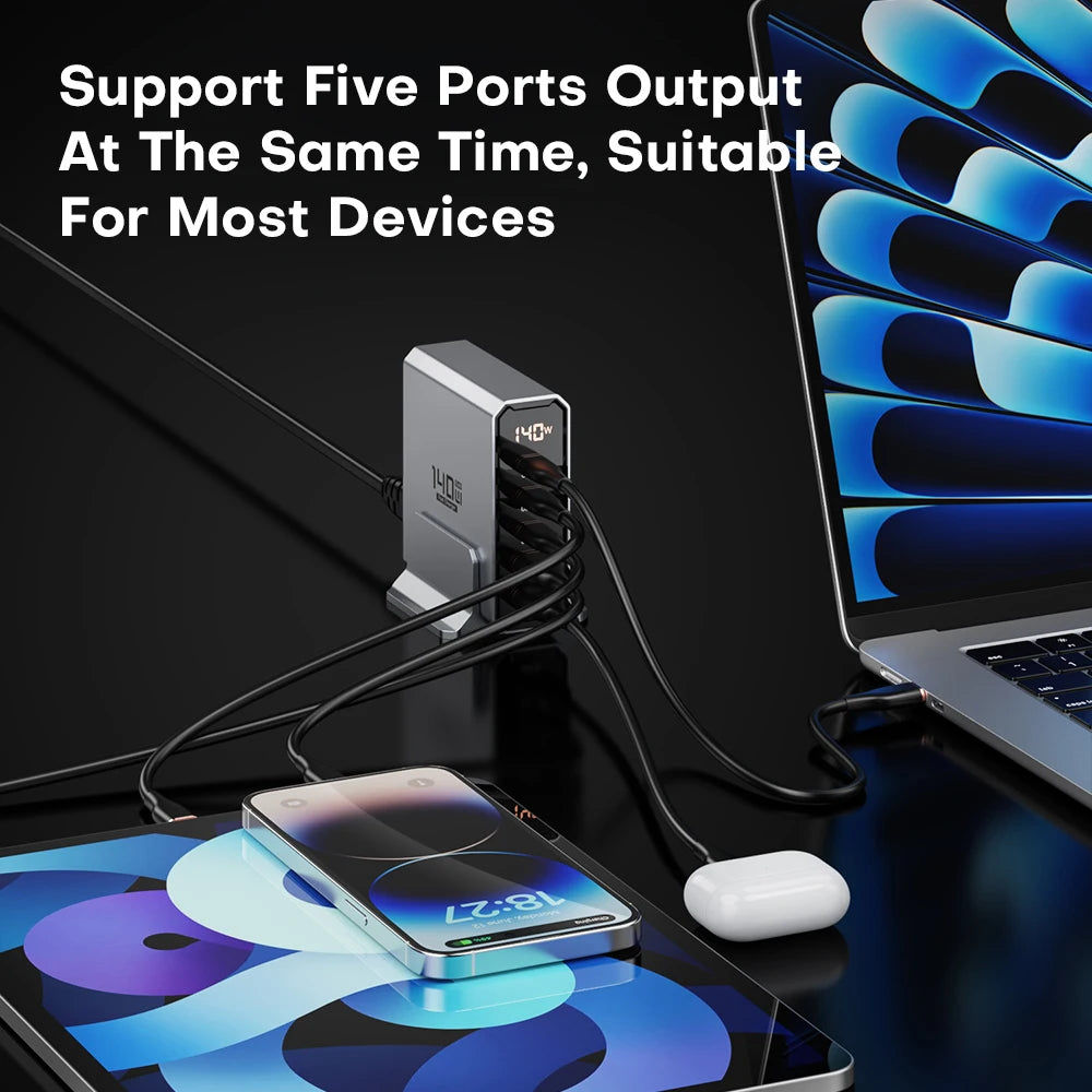 Asometech 140W GaN 5-Port USB Charger