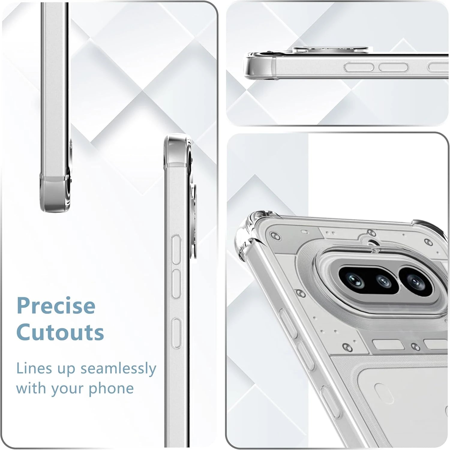 Four-Corner Shockproof Transparent TPU Case for Nothing Phone 4a