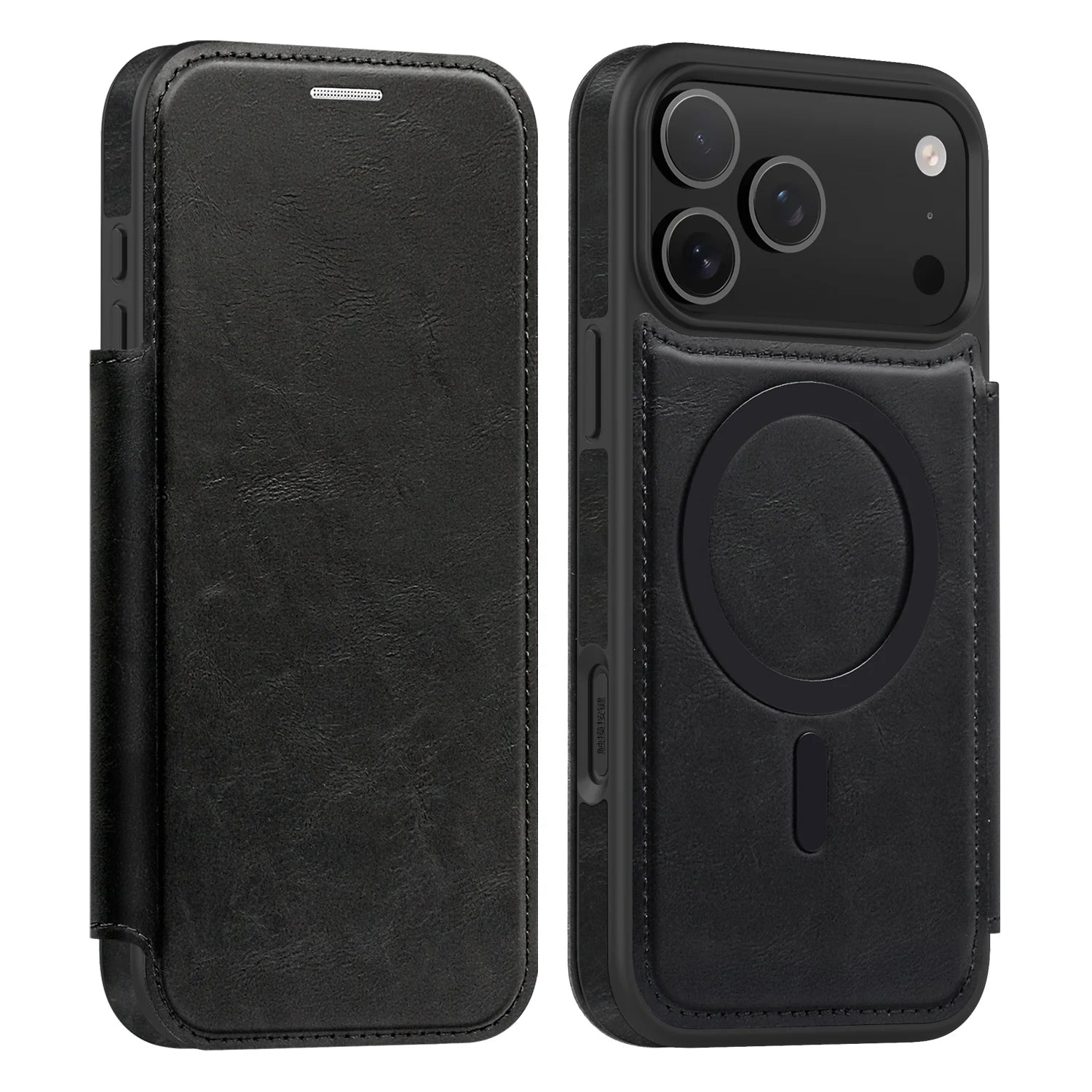 Stylish Flip Leather MagSafe Case for iPhone 17 Series