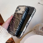 Zebra Print Glitter Case for iPhone 17 Series